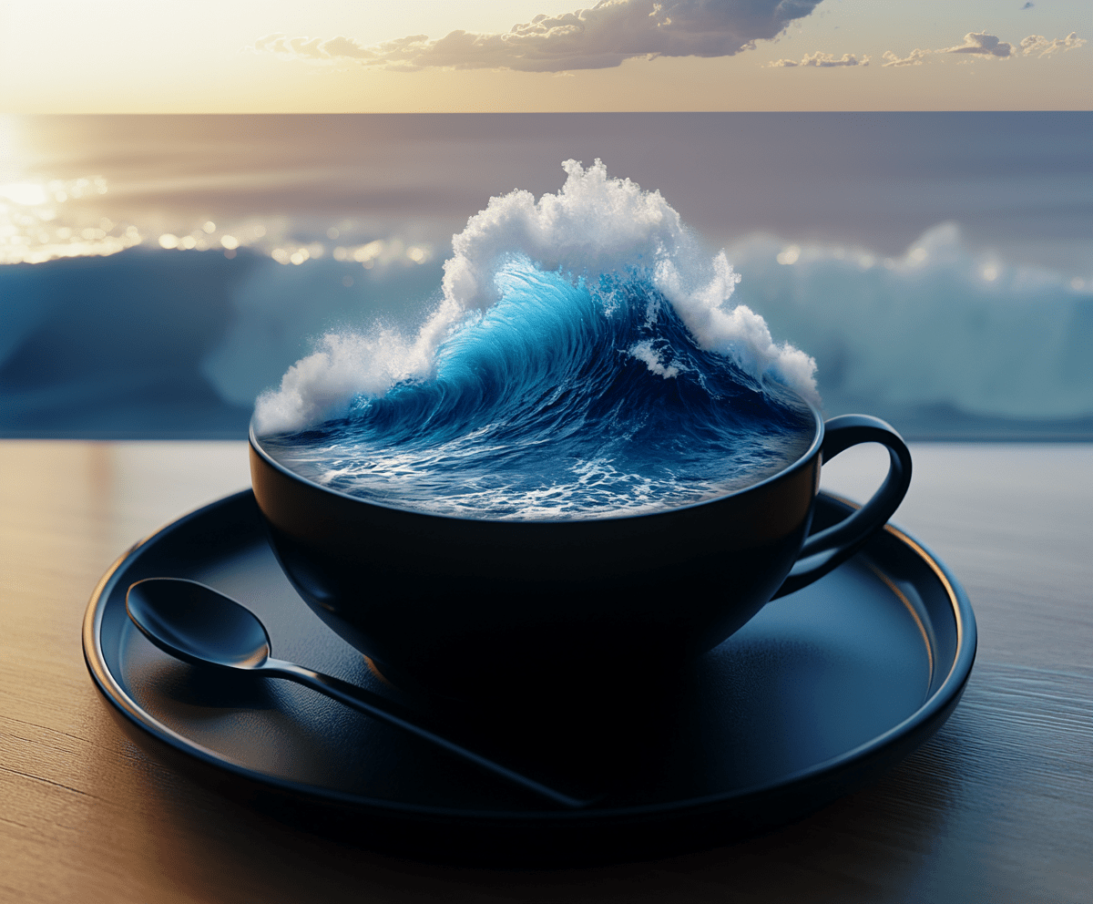 "The Sea's Morning Brew" by Tahoe Blue Art.